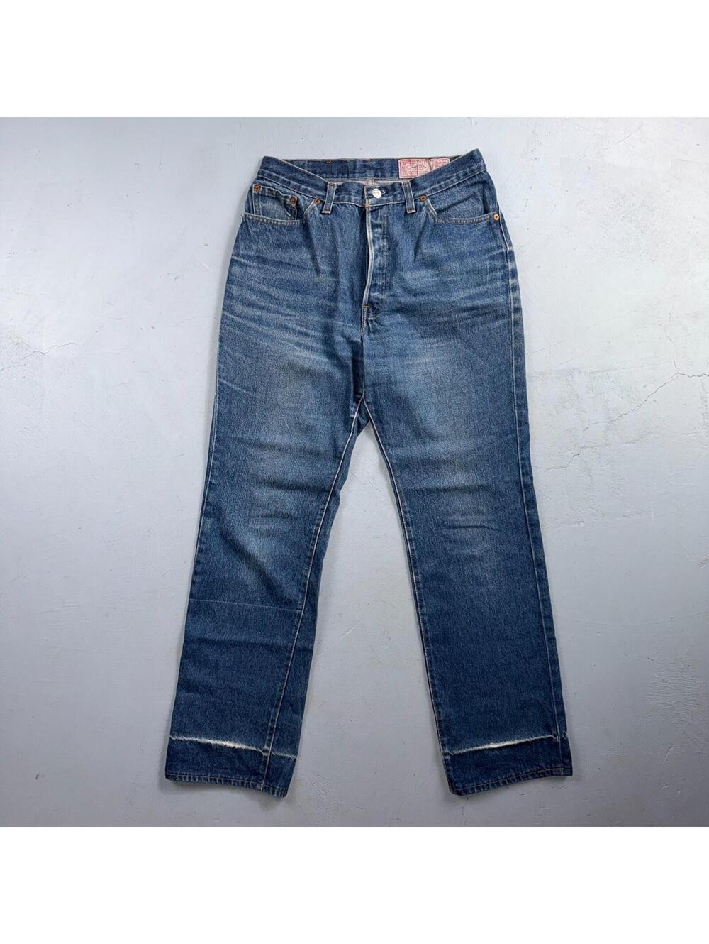 Levis 501 Vintage 80s USA XX Straight Leg Jeans High Rise Sz 13 Womens Act 28x31